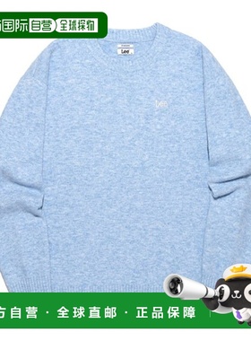 韩国直邮LEE LEE Bokashi 蓝色圆头针织衫 LE2503KT06BL