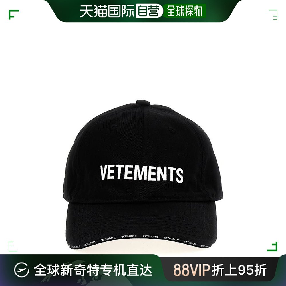 韩国直邮VETEMENTS24SS帽子女UE64CA100BBLACKWHITE BLACK