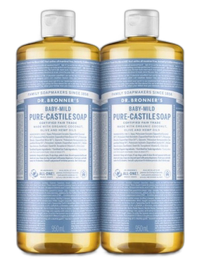 韩国直邮Dr.Bronners布朗博士有机液体精油沐浴液950ml*2正品