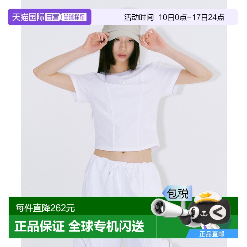 韩国直邮NIIER NOR 女士女装T恤24NNSSTTSF005WT INCISION CROP TO