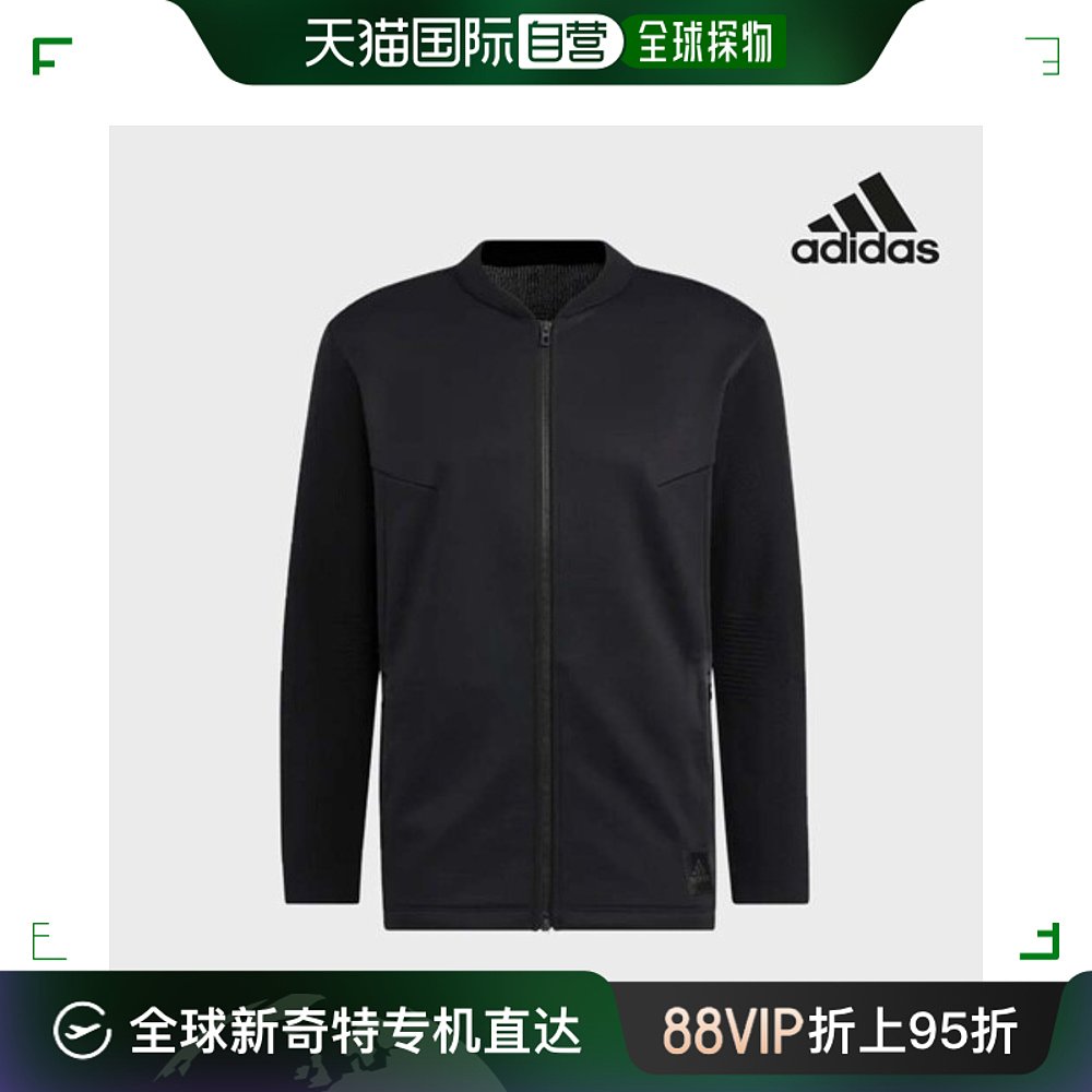 韩国直邮[Adidas GOLF] 男士 STATEMENT AIR 针织 夹克 黑色 HG41 运动服/休闲服装 运动棉衣 原图主图