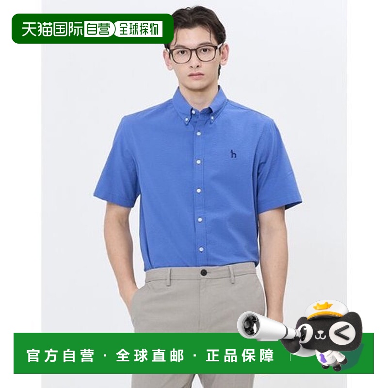 韩国直邮HAZZYS Hedges 男士 [清仓][稳定销售] 蓝色棉质 Seersuc