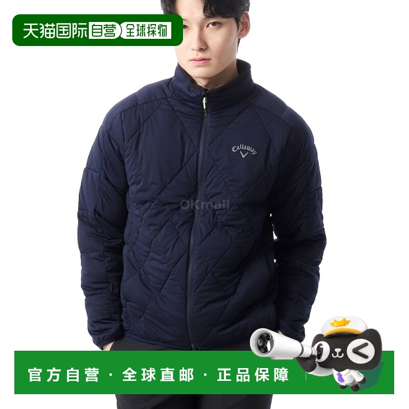韩国直邮Callaway 星星弹力全拉链衬垫夹克衫（C24215104-海军蓝