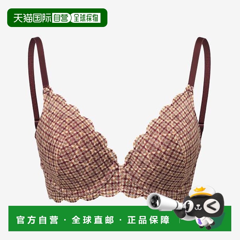 韩国直邮FILA 内衣套装季节性格子蕾丝钢圈文胸 FI4BAG3448F_TBE