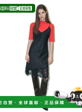 韩国直邮ETMON 女士连衣裙DR110TWW09 Unbalanced Lace Slip Dress
