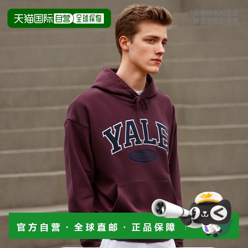 韩国直邮YALE秋冬新款韩版小熊校园日常复古卫衣男女同款YEF1HD30