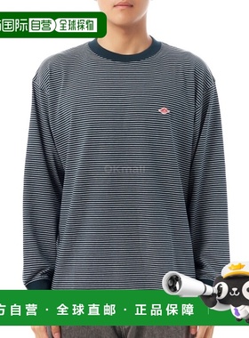 韩国直邮DANTON 长袖条纹T恤 (DTC0200-TCB 绿色