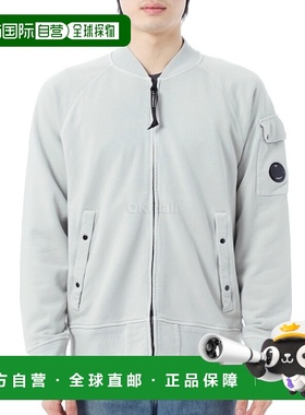 韩国直邮CP COMPANY 棉质斜纹羊毛全拉链卫衣（18CMSS048A 110044