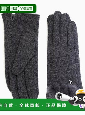 韩国直邮HAZZYS [25FW][女士手套] 灰色智能触控貂指手套 HIGV5F0