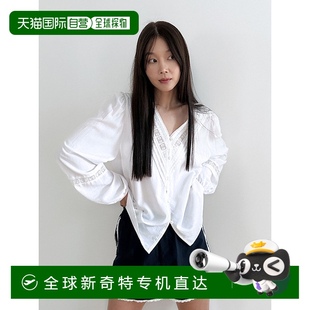 韩国直邮margarin 3057 fingers新款 少女小清新甜美自然气质雪纺衫