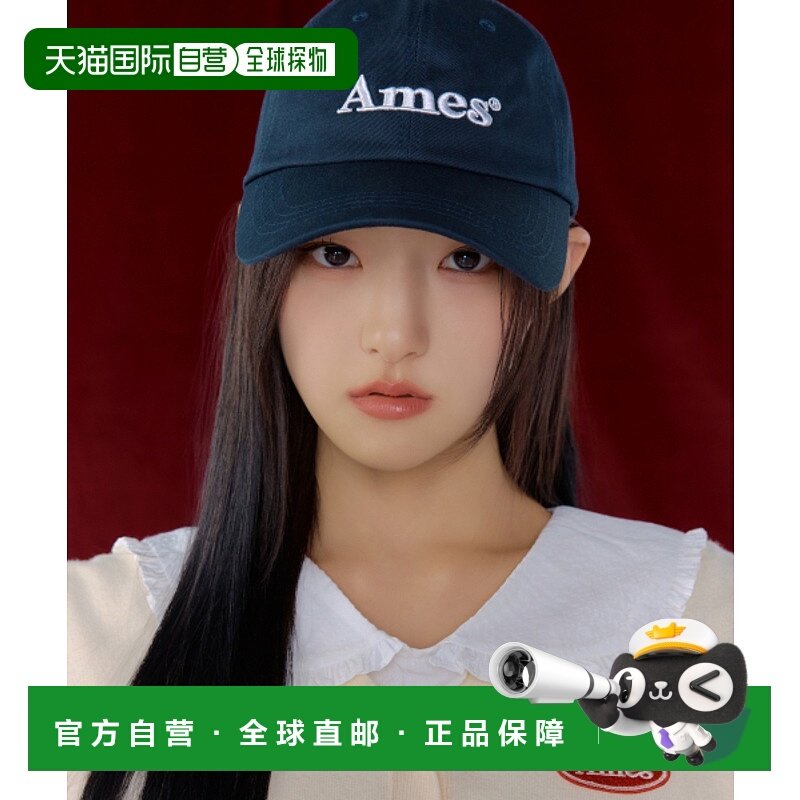 韩国直邮Ames Worldwide 女士帽子BASIC LOGO BALL CAP NAVY AM2EF