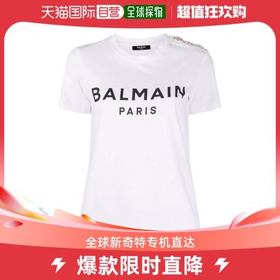 韩国直邮BALMAIN24SS短袖T恤女BF1EF005BB02GAB BLANC NOIR