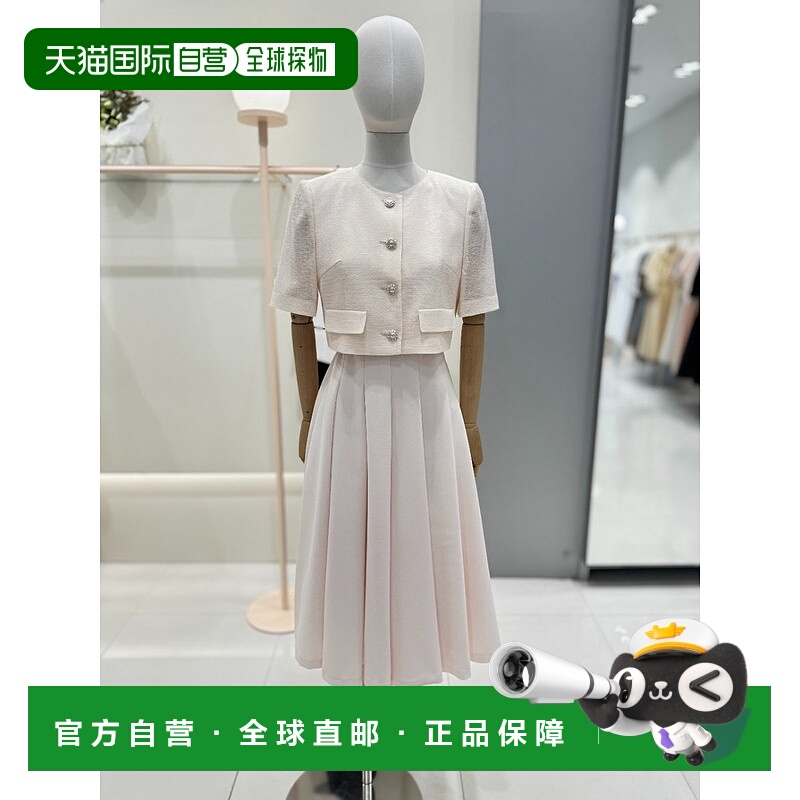 韩国直邮JJ JIGOTT [釜山] [JJGOTT] 心形领百褶连衣裙+短袖外套