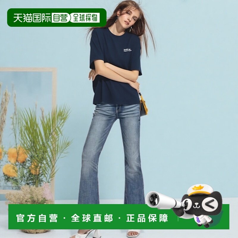 韩国直邮MARKM 女士女装T恤MIIBC88510_NA (W) WAVE SLOGAN GRAPHI