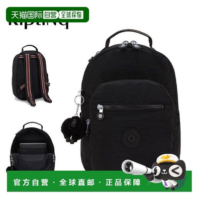 韩国直邮kipling Kipling Black Burgundy14L Backpack Tablet Ba