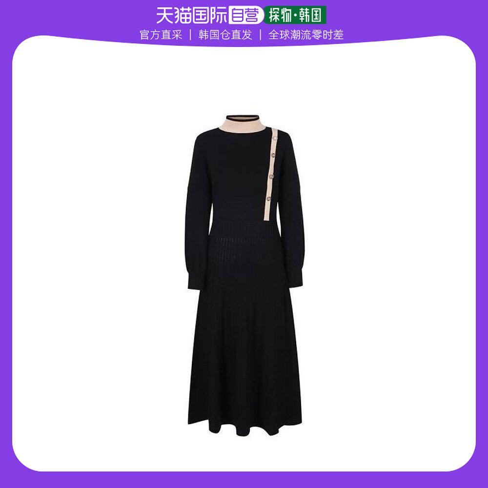 韩国直邮BESTIBELLI 连衣裙 BESTIBELLI/22F/W/配色/线/百褶/针织