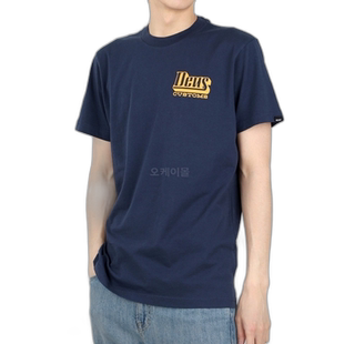 韩国直邮DEUS 条纹图案短袖T恤 DMS221660A-NVY正品时尚高级感