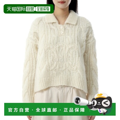 韩国直邮CELINE 阿兰马海毛和羊毛混纺毛衣 (2ADMI884Z 01OW) 长