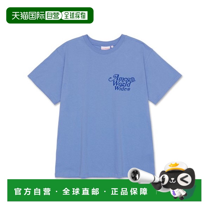 韩国直邮Ames Worldwide 公用T恤SIGNATURE LOGO TEE BLUE (AM2DM