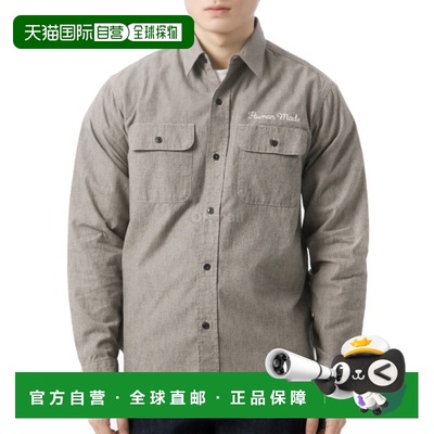 韩国直邮HUMAN MADE 盐和胡椒牌工作衬衫（HM28SH003 灰色） 长袖