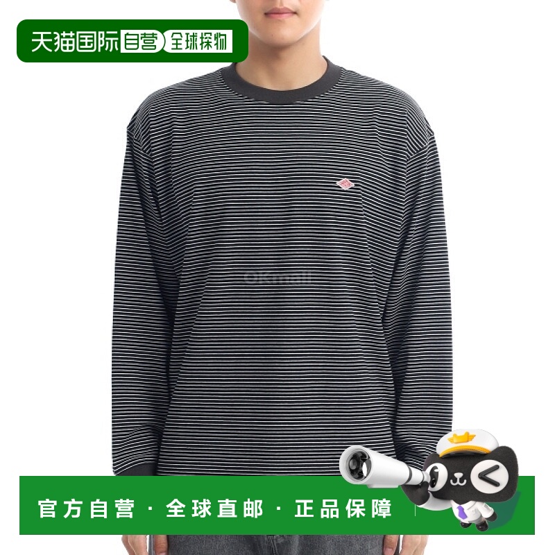 韩国直邮DANTON 长袖条纹T恤 (DTC0200-TCB 黑色