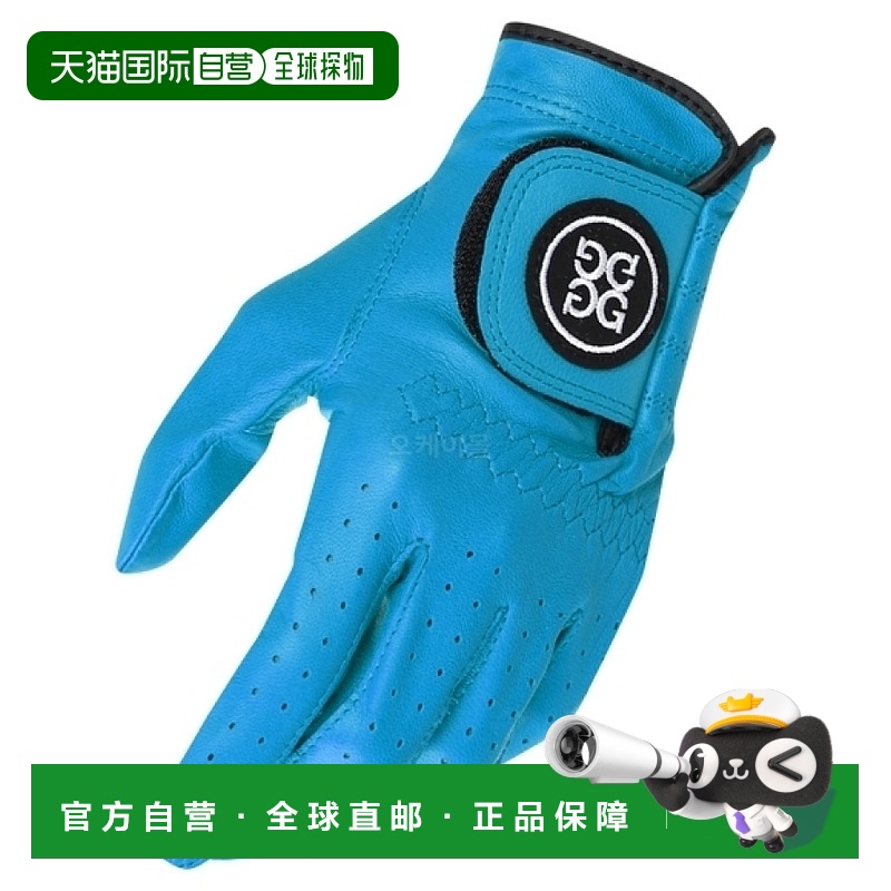 韩国直邮Gfore 耐磨手套蓝色徽标魔术贴纽扣防滑防水保护手掌透气