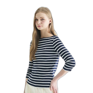 韩国直邮TOMMY HILFIGER 女士女装T恤T22E1TTO050WT20A8条纹