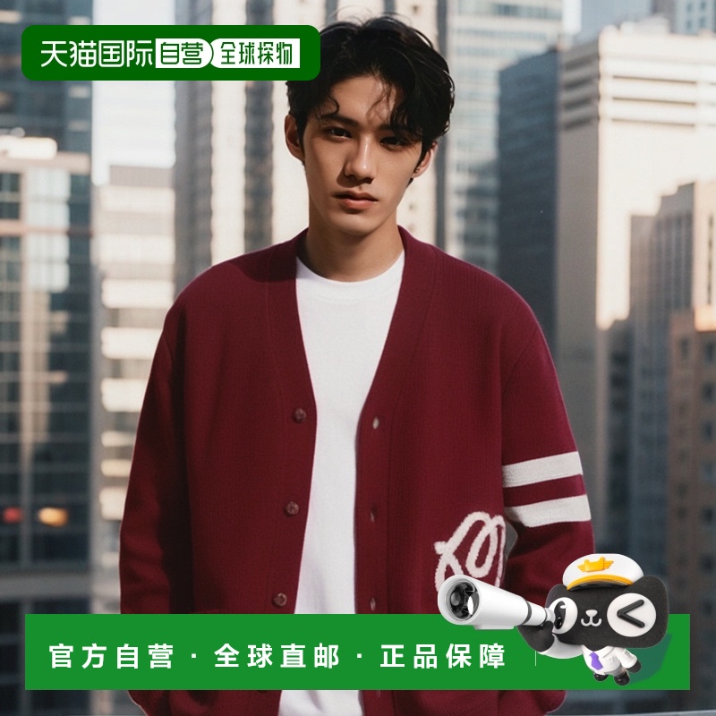 韩国直邮MALBON GOLF 休闲时尚高高尔夫运动M3313LKO02RED开衫