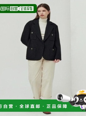 韩国直邮THE IZZAT [THEIZAP] 合身贴袋羊毛夹克 IMAP0JK56 DG
