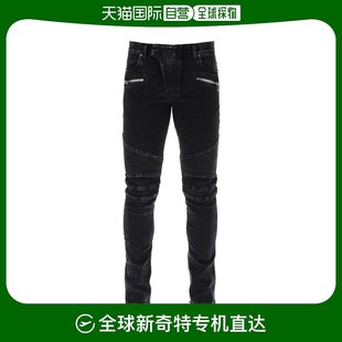 男CH0MG009 韩国直邮BALMAIN24SS牛仔直筒裤 DE400PCBLACK