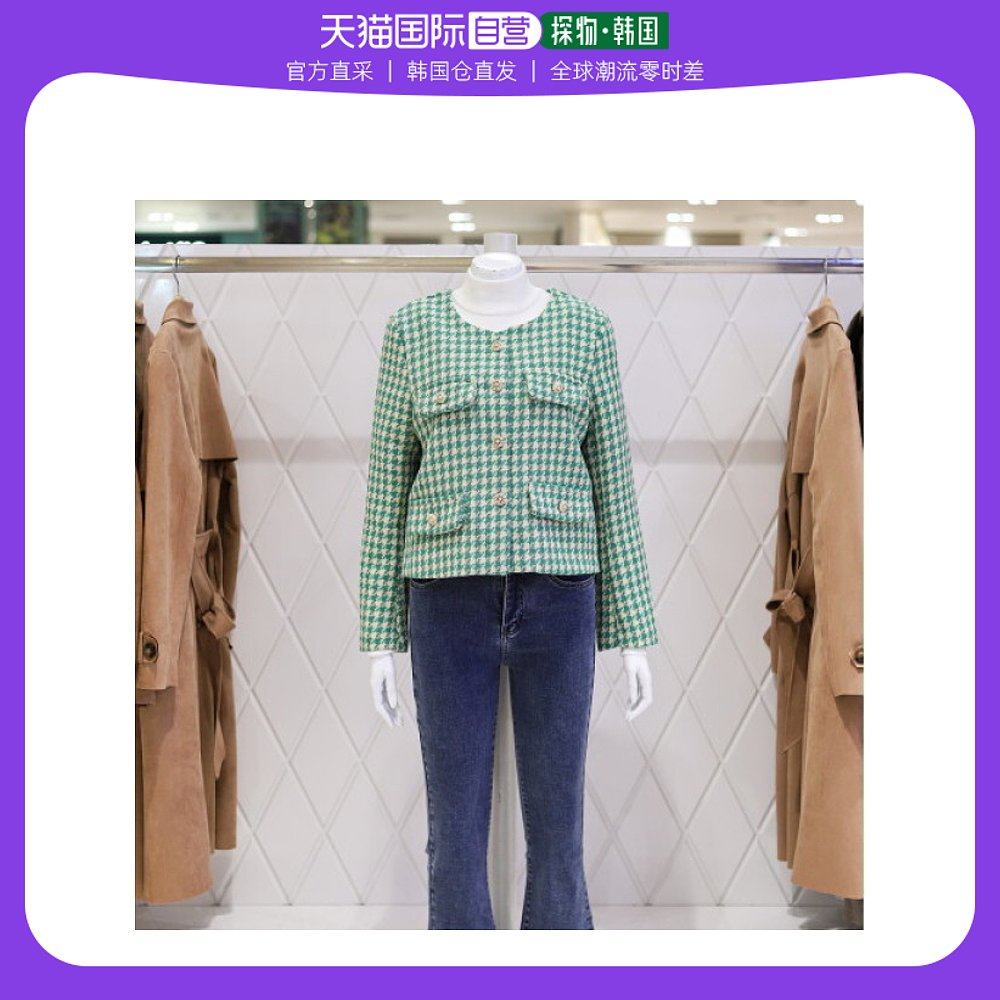 韩国直邮valleygirl 短外套 [valleygirl] 犬牙格纹 粗花呢材质