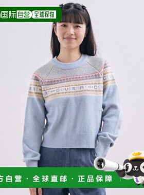 韩国直邮COVERNAT 毛针织衫CO2304KT91SB女士(W) FAIR ISLE CREWNE