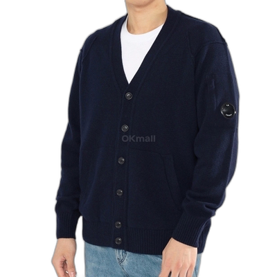 韩国直邮CP COMPANY 2024秋冬羊毛混纺开襟针织衫