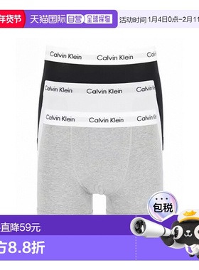 香港直邮Calvin KleinCK内裤男士棉质高弹透气3条装 U2662G 998