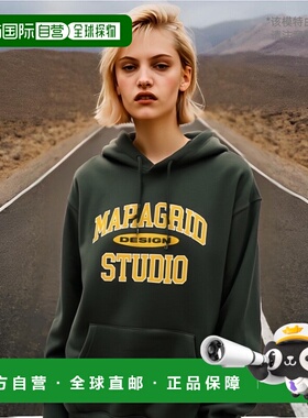 韩国直邮MAHAGRID街头潮牌24年新款美式复古校园休闲卫衣MG2ESMM4