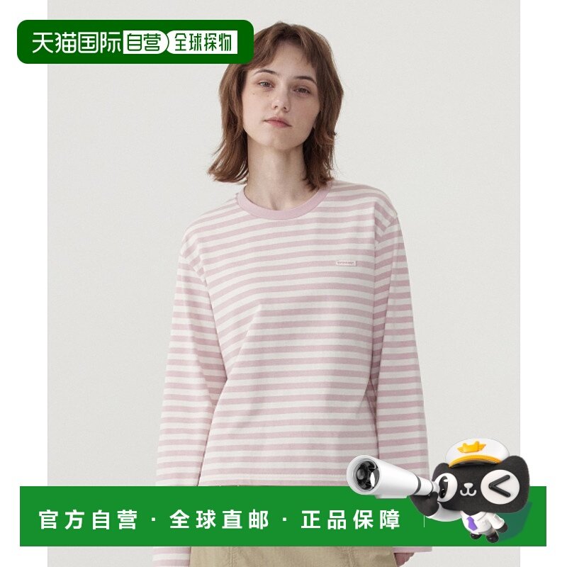 韩国直邮COVERNAT WOMAN 女士女装T恤CO2501LT75LP WOMEN STRIPE L