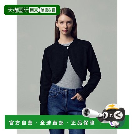 韩国直邮SJYP (PW2E3KCDE12WBK) 重叠波勒罗针织开衫羊毛