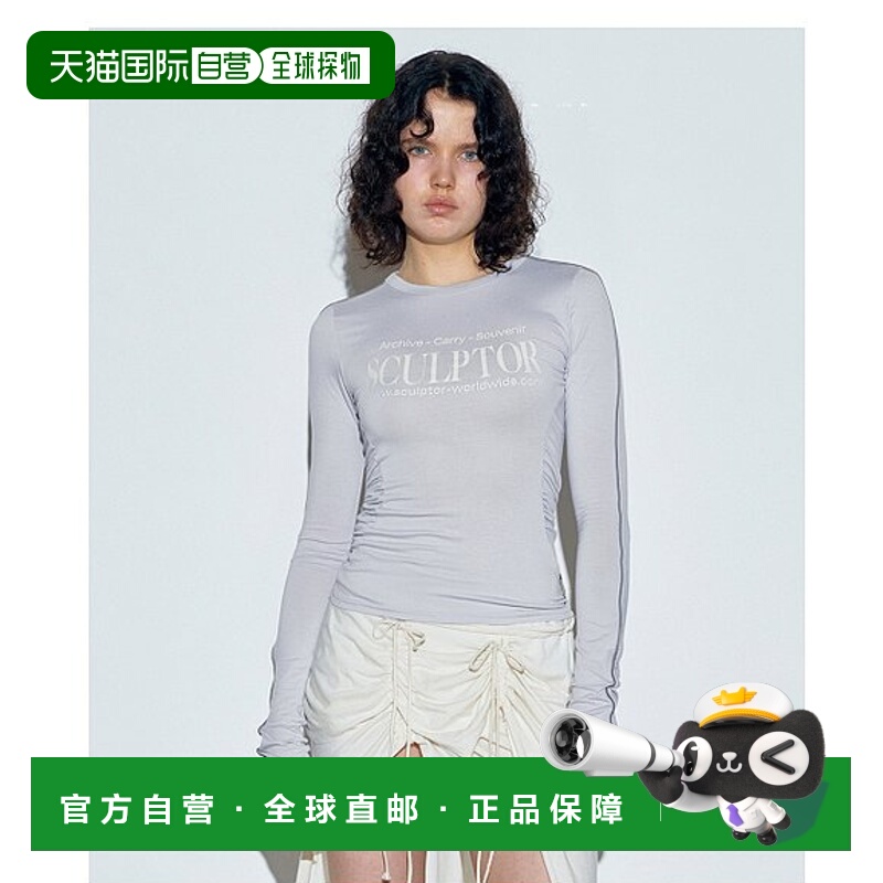 韩国直邮SCULPTOR美式复古街头辣妹潮牌新款T恤SC23A232LB