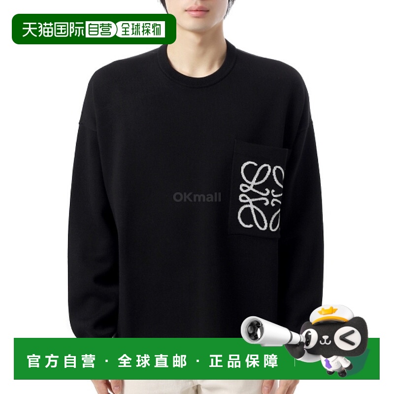 韩国直邮LOEWE Anagram 棉质口袋毛衣（H526Y14KKI 1102） 圆领针