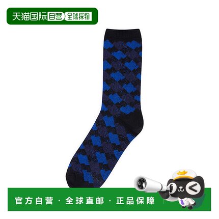 韩国直邮ADER ERROR 公用袜子Tenit gingham socks Z-Blue 304146