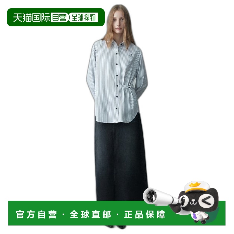 韩国直邮RE RHEE 女士女衬衫RP4STO021-0 3WAY STRIPE EMBROIDERED