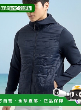 韩国直邮J.LINDEBERG AMOW09066-6855 绗缝混合连帽挡风夹克外套