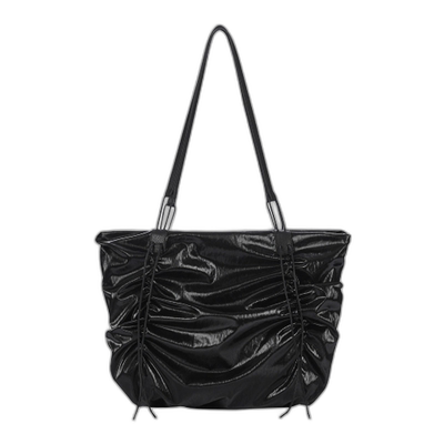 韩国直邮KWANI女士通用款女包S06976 Deborah Ruched Bag Black