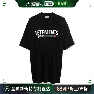 韩国直邮VETEMENTS23FW短袖T恤女UE54TR100BD BLACKBlack