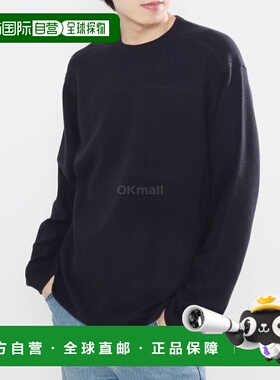 韩国直邮AURALEE A23AP01SF 黑色毡制羊毛针织圆领衫针织衫