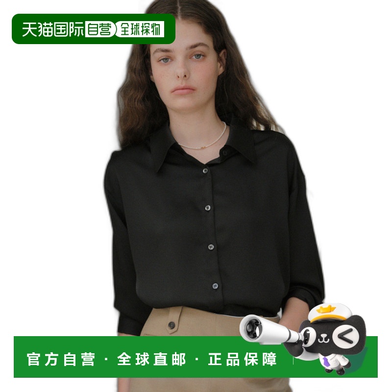 韩国直邮ANEDIT 女士女衬衫AN24FT1014BK U Silky Classic Shirt_Bl