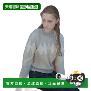 Pullover 韩国直邮LOEUVRE正品 Knit 301494901Argyle 毛针织衫