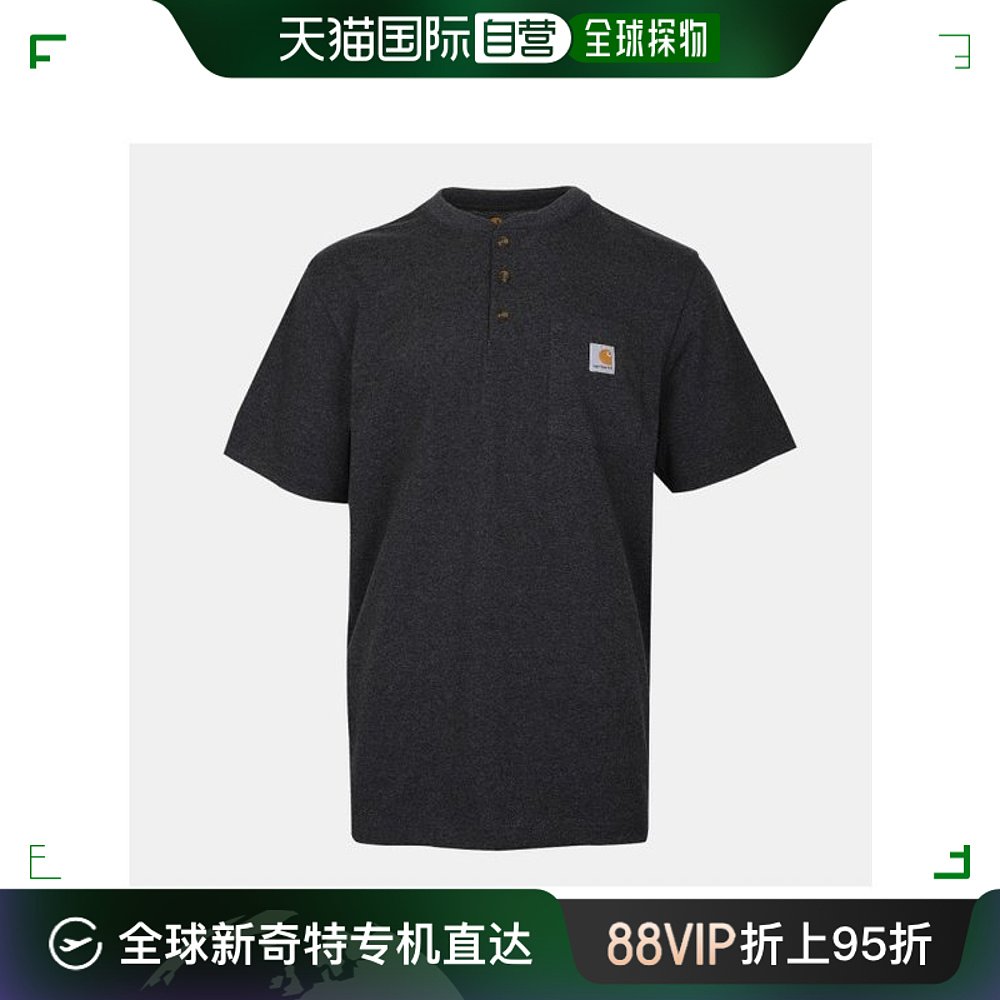 韩国直邮Carhartt T恤亨利领短袖 T恤