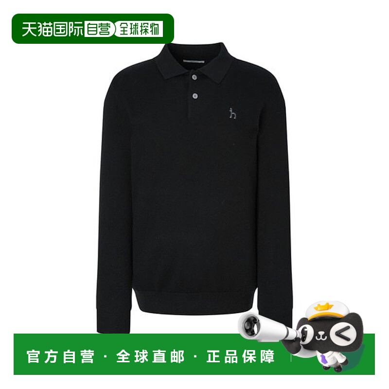 韩国直邮HAZZYS [25FW] [细羊毛] 黑色平纹卡拉针织衫 HZSW5D551B