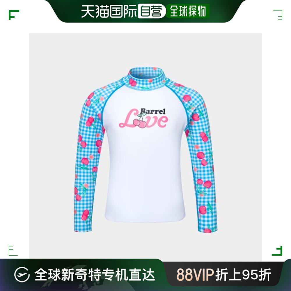 韩国直邮BARREL儿童时尚防晒服KIDS SUNSET CHERRY RASHGUARD BL